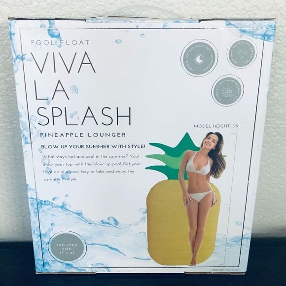 Pineapple Pool Float Inflatable Lounger - Picture 1 of 3